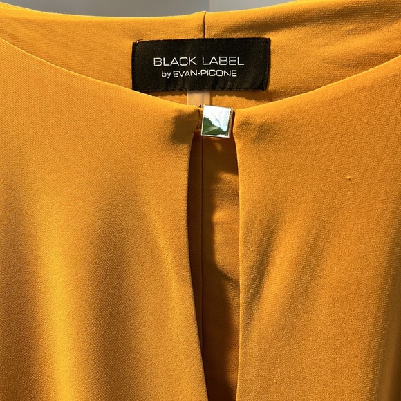 Size 14 Evan Picone dress in mustard yellow - Picture 2 of 3